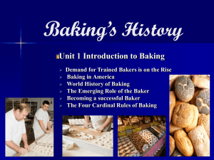 Baking's History Powerpoint Unit 1