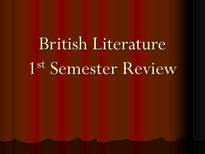 British Literature 1st Semester Review
