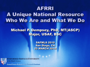 AFRRI, A Unique National Resource: Who We Are and