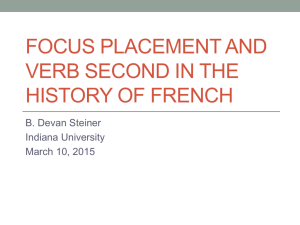 Focus Placement and Verb Second in the History of French