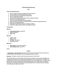 2012 Early African Civilizations Document Based Question Packet