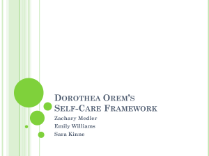 Dorothea Orem's Self-Care Framework