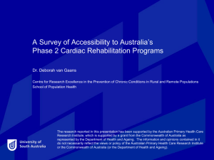 Cardiac Rehabilitation Accessibility Survey