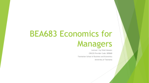 BEA683 Economics for Managers