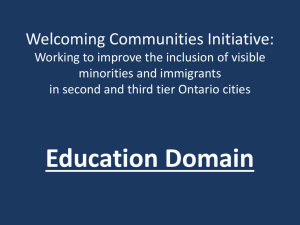 Welcoming Communities Initiative: Working to improve the inclusion