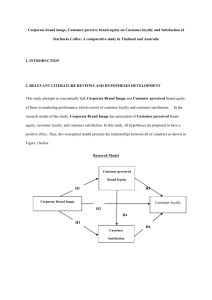 Corporate brand image and customer loyalty