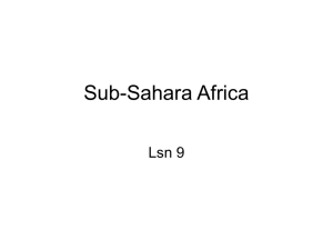 Lsn 11 Sub Sahara Africa - The University of Southern Mississippi