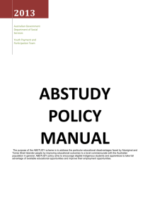 "ABSTUDY Policy Manual" means the Policy Manual for the