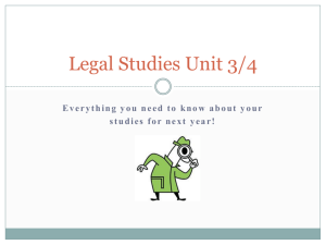Legal Studies Unit 3/4