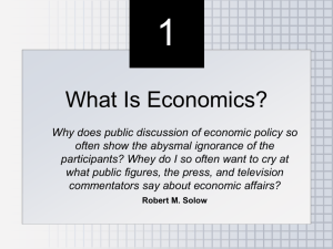 Chapter 1 WHAT IS ECONOMICS?