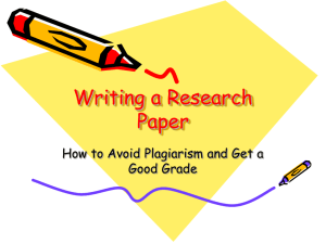 Avoiding plagiarism MLA