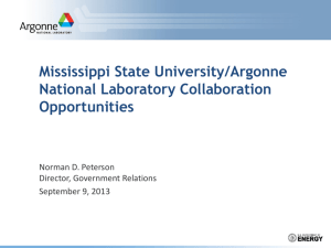 MSU-ANL Collaboration Opportunities