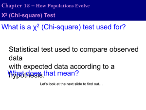 Chi2 (X2) PowerPoint