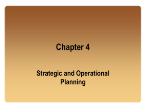Chapter 4 Strategic and Operational Planning