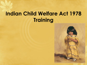 Indian Child Welfare Act Training