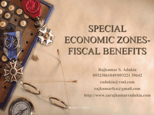special economic zones- fiscal benefits