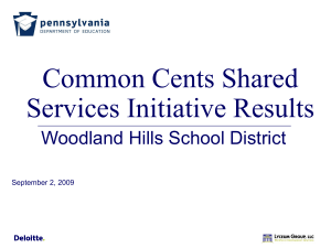 Common Cents initiative - Woodland Hills School District