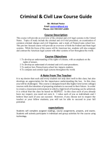 Click here for the Criminal & Civil Law Course Guide