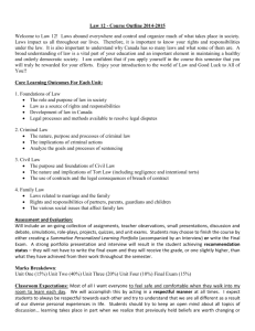 Law 12 Course Outline 2014-2015 / Microsoft Word document