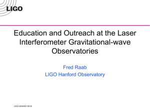 TAUP_outreach - LIGO Hanford Observatory