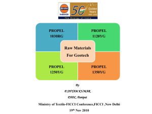 Indian Oil Raw Materials for Geotech by Mr. P. Shyam Kumar, PADC