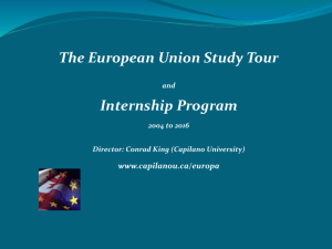 EU Study Tour and Internship Program