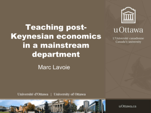 Teaching post-Keynesian economics in a
