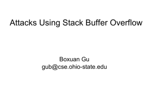 Attacks Using Stack Buffer Overflow