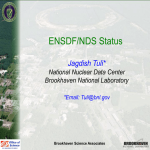 ENSDF Status (Tuli) - IAEA Nuclear Data Services