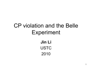 CP violation and the Belle Experiment