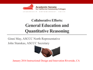 Collaborative Efforts: General Education and Quantitative Reasoning