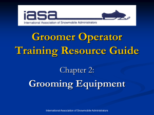 Groomer Operator Training Resource Guide