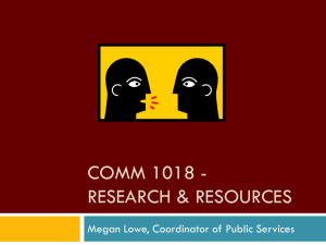 COMM 1018 - Research & Resources