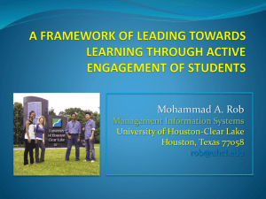 Leading-Learning Framework - University of Houston