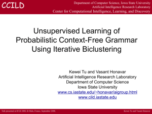 Unsupervised learning of probabilistic context