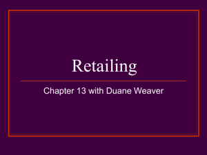 Retailing (Chp. 13)