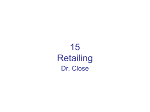 Chapter 15 Retailing