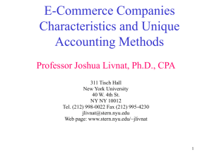 E-Commerce Companies Characteristics and Unique Accounting