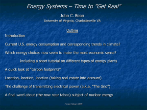 Energy Systems - Time to Get Real - UVA Virtual Lab