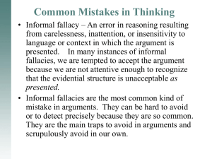 Common Mistakes in Thinking - Where can my students do
