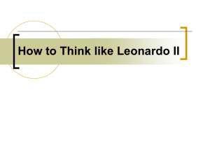 How to think like Leonardo 2