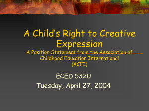 A Child's Right To Creative Expression