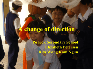 A change of direction by Elizabeth Petersen and Wong Kam Ngun