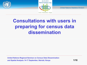 United Nations Regional Seminar on Census Data Dissemination