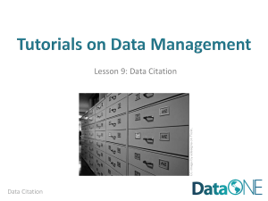 Tutorial on Data Citation