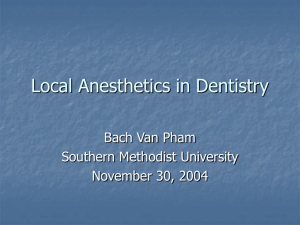 Local Anesthetics - Southern Methodist University