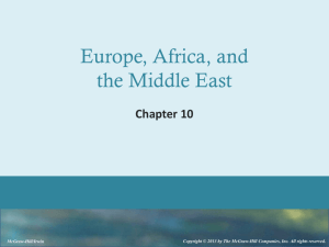 Europe, Africa and the Middle East