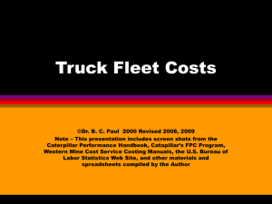 13 Truck Fleet Costs - Supplemental Teaching Resources