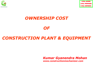 Calculation of Ownership Cost & Operating Cost