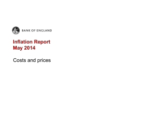Bank of England Inflation Report May 2014 Costs and prices